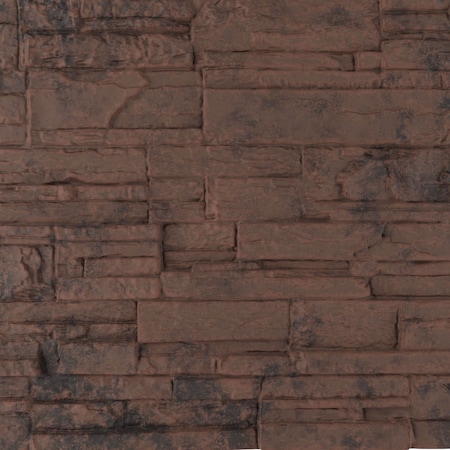 Ekena Millwork 9"W x 8"H Cascade Stacked Stone, StoneWall Faux Stone Siding Panel, Canyon Brown PNUCACB-MAT-SAMPLE